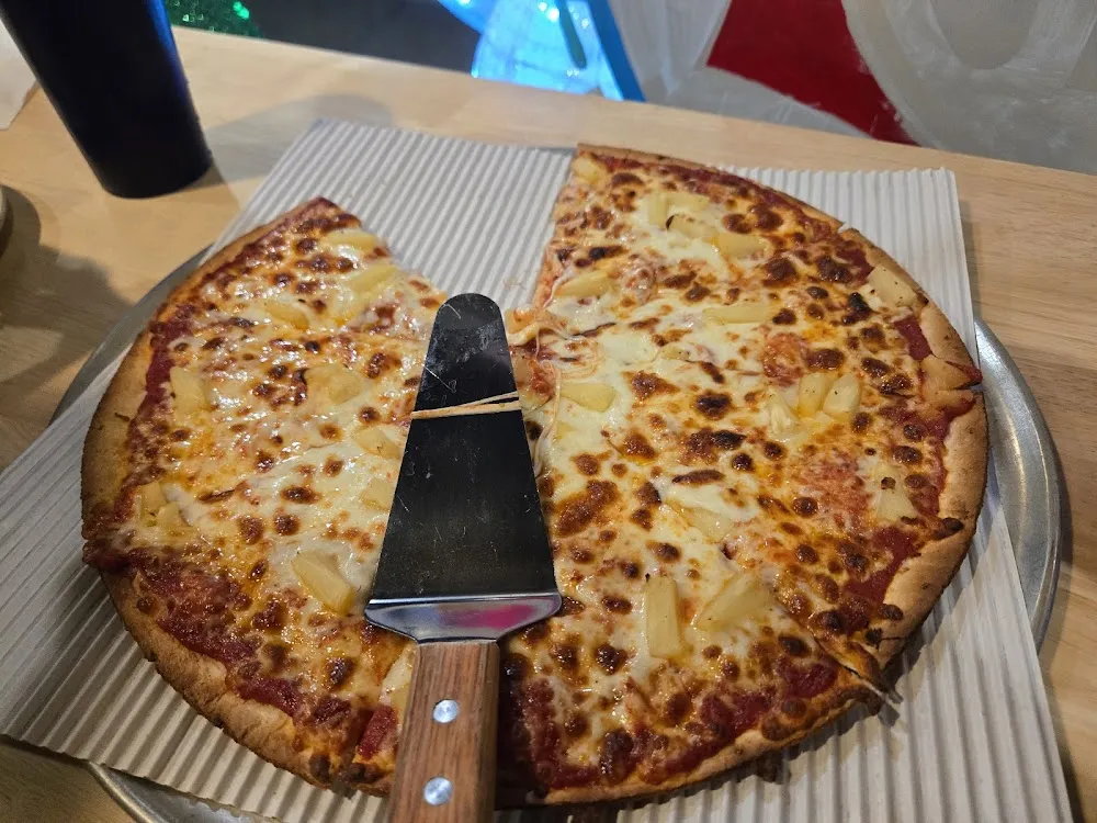 Pepperoni and Pineapple Pizza